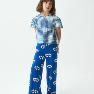 Top de niña con estampado Lavagna azul