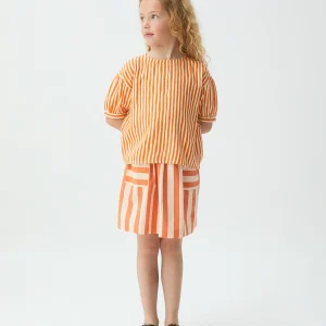 Top de niña con estampado Lavagna naranja