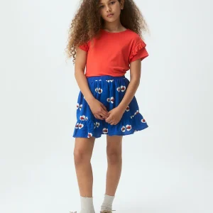 Camiseta básica de niña color rojo