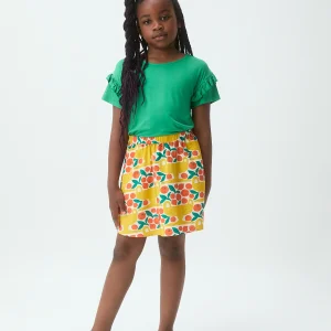 Camiseta básica de niña color verde