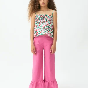 Top de niña con estampado Guinda