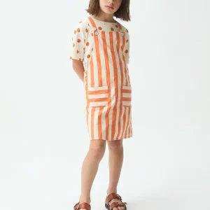 Pichi de niña con estampado Bamboo naranja