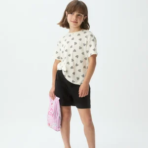 Camiseta de niña con estampado de Ladybug negro