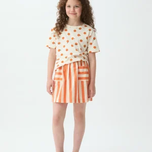Camiseta de niña con estampado de naranjas