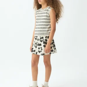 Falda corta de niña con estampado Dalmatian