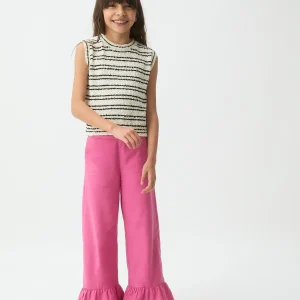 Pantalón de niña 100% algodón rosa