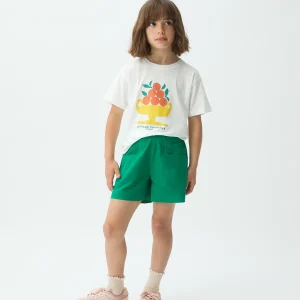Shorts de niña 100% algodón verde