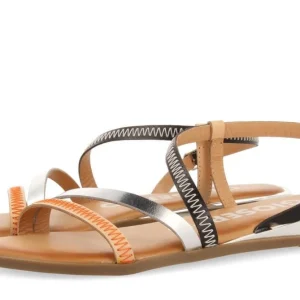 Sandalias de piel con tiras de colores Duesme