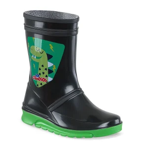 Botas Lluvia Gaten Negro-Verde Los Gomosos para Niño