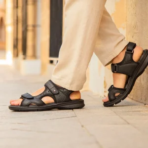 Sandalias de piel Salton con forro de lycra y cierre de velcro