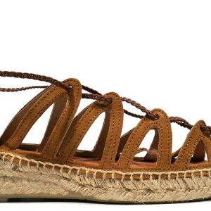 Alpargatas Pizarra para mujer con cintas estilo romanas