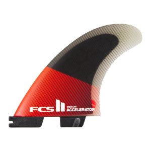 QUILLAS FCS II ACCELERATOR PC 3 FINS RED BLACK TALLA M