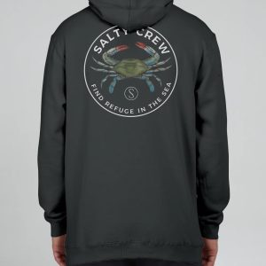 SUDADERA SALTY CREW BLUE CRABBER CHARCOAL