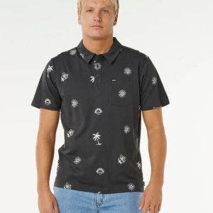 CAMISETA POLO RIP CURL SESSIONS WASHED BLACK