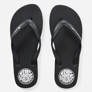 CHANCLAS RIP CURL ICONS OF SURF BLOOM BLACK WHITE