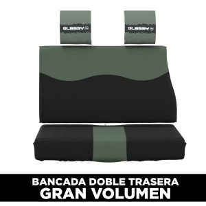 FUNDA SILLÓN “GLASSY” IMPERMEABLE DOBLE TRASERA GRAN VOLUMEN VERDE ARMY