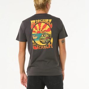 CAMISETA RIP CURL KEEP ON TRUCKING WASHED BLACK
