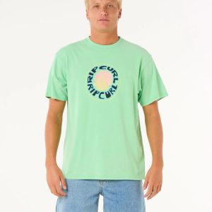 CAMISETA RIP CURL RAW ENERGY VISIONS NEÓN GREEN