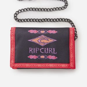 CARTERA RÍP CURL DIAMOND CHAIN RED BLACK