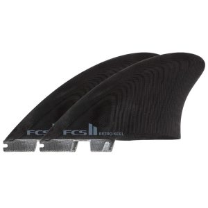 QUILLAS FCS II RETRO KEEL 2 FINS PG BLACK