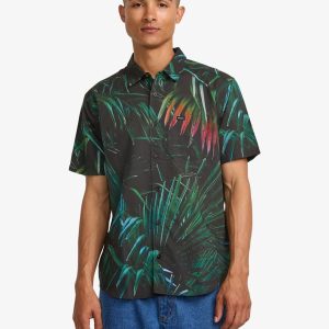 CAMISA RVCA HAWAII PALMS BLACK