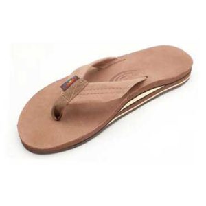 CHANCLAS “RAINBOW” HOMBRE PIEL DARK BROWN (TACON ALTO)