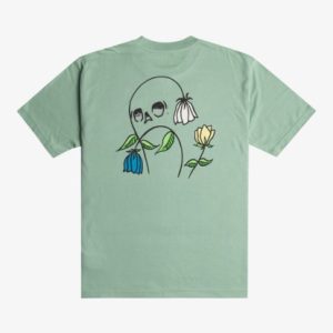 CAMSETA RVCA FLOWER SKULL GREEN
