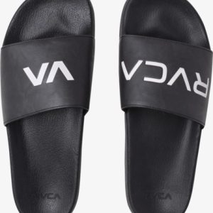 CHANCLAS RVCA SLIDE BLACK WHITE