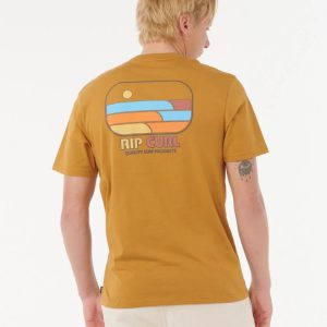 CAMISETA RIP CURL SURF REVIVAL LINED BRONZE