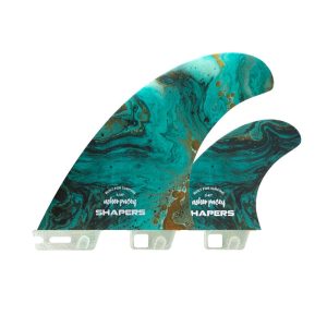 QUILLAS SHAPERS AP 5.59 LIGHT WEIGHT TURQUESA DORADO TWIN+1 FIN FCS2