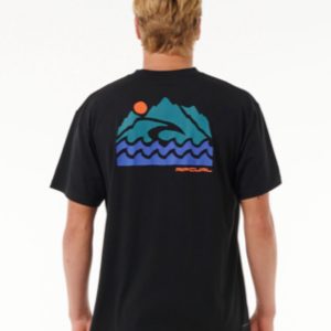 CAMISETA RIP CURL VAPORCOOL SEARCH TREK BLACK