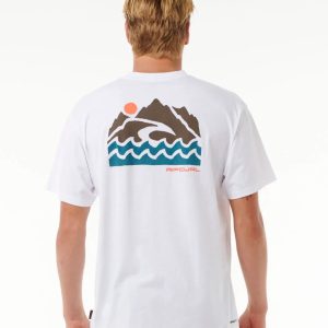 CAMISETA RIP CURL VAPORCOOL SEARCH TREK WHITE
