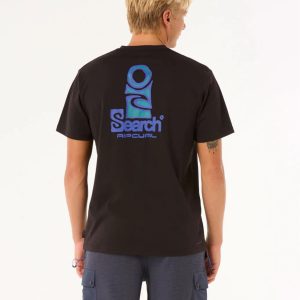 CAMISETA RIP CURL VAPORCOOL SEARCH STACK BLACK