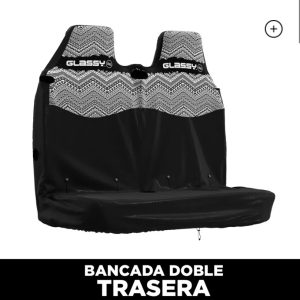 FUNDA SILLÓN “GLASSY” IMPERMEABLE FURGON MEDIANO BANCADA DOBLE TRASERA ETNICO